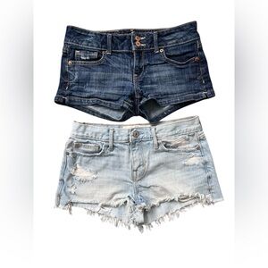 Bundle of two cheeky jean shorts Aeropostale and Abercrombie